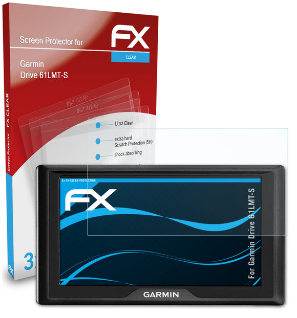 atFoliX FX-Clear Schutzfolie für Garmin Drive 61LMT-S