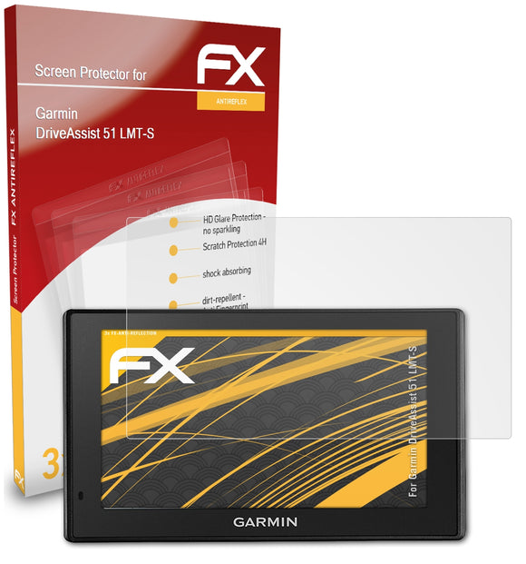 atFoliX FX-Antireflex Displayschutzfolie für Garmin DriveAssist 51 LMT-S
