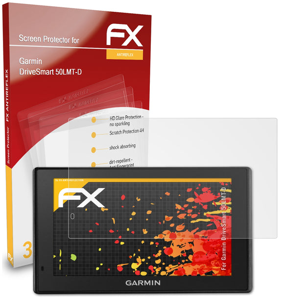 atFoliX FX-Antireflex Displayschutzfolie für Garmin DriveSmart 50LMT-D