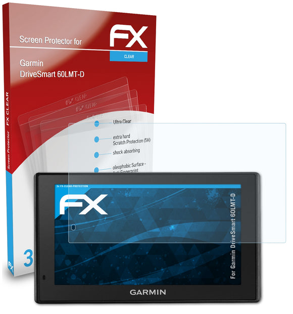 atFoliX FX-Clear Schutzfolie für Garmin DriveSmart 60LMT-D