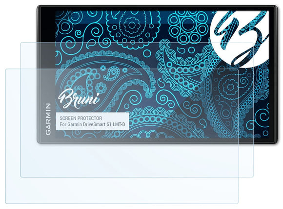 Bruni Basics-Clear Displayschutzfolie für Garmin DriveSmart 61 LMT-D