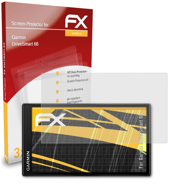 atFoliX FX-Antireflex Displayschutzfolie für Garmin DriveSmart 66