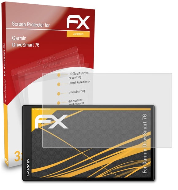 atFoliX FX-Antireflex Displayschutzfolie für Garmin DriveSmart 76