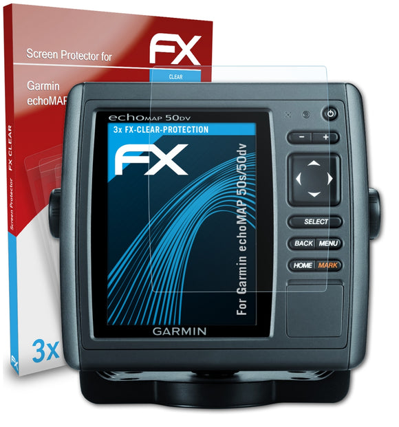 atFoliX FX-Clear Schutzfolie für Garmin echoMAP 50s/50dv