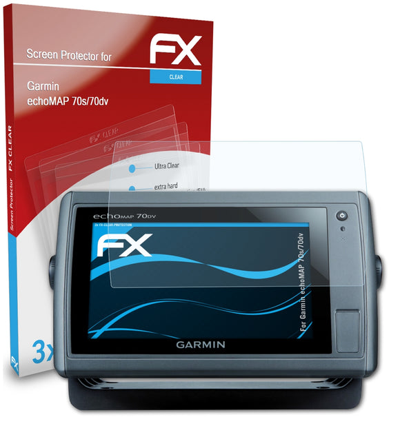 atFoliX FX-Clear Schutzfolie für Garmin echoMAP 70s/70dv