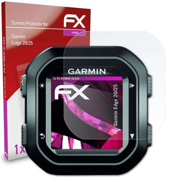 atFoliX FX-Hybrid-Glass Panzerglasfolie für Garmin Edge 20/25