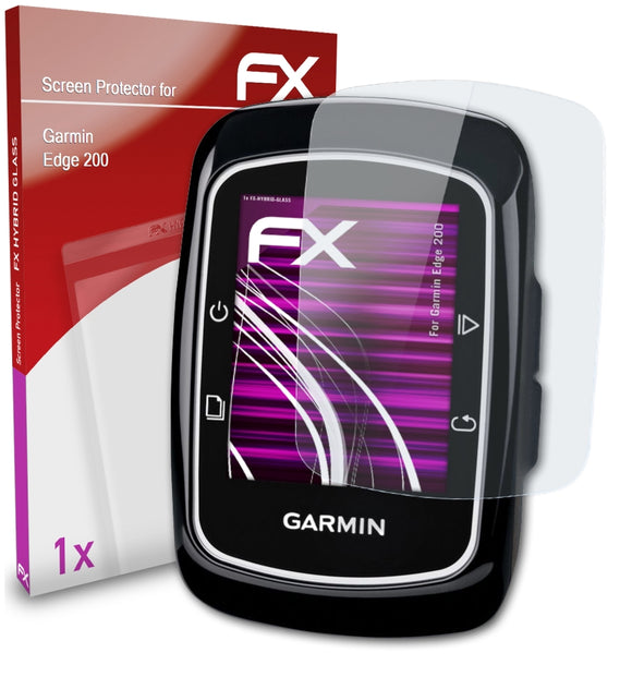 atFoliX FX-Hybrid-Glass Panzerglasfolie für Garmin Edge 200