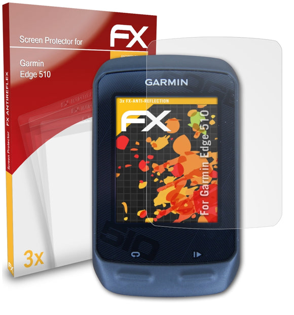 atFoliX FX-Antireflex Displayschutzfolie für Garmin Edge 510