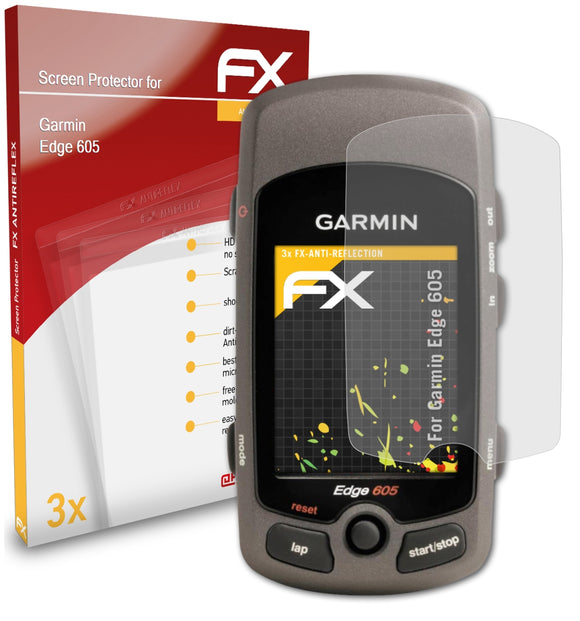 atFoliX FX-Antireflex Displayschutzfolie für Garmin Edge 605
