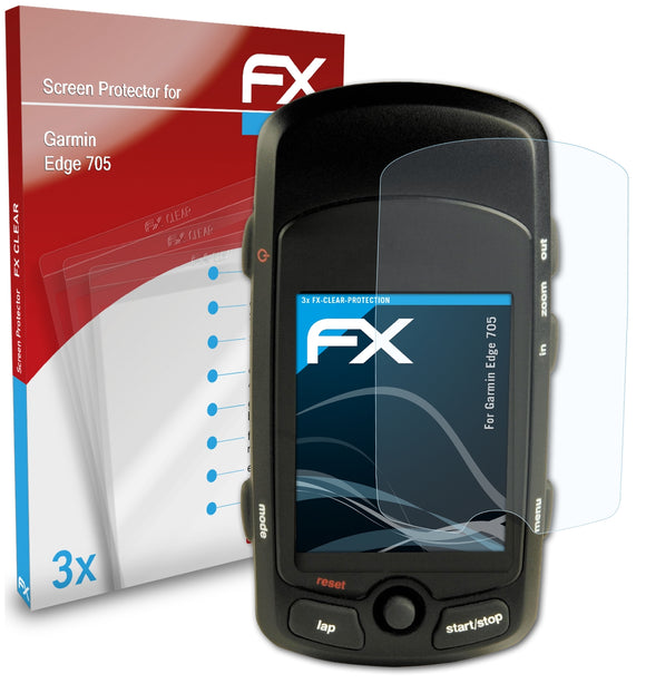 atFoliX FX-Clear Schutzfolie für Garmin Edge 705