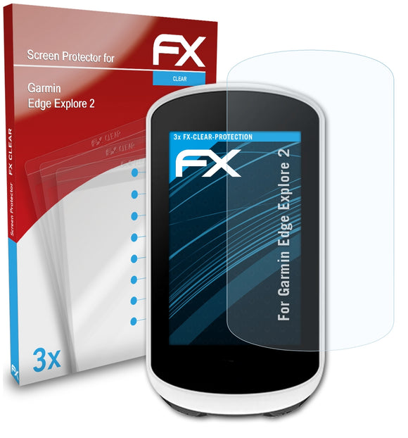 atFoliX FX-Clear Schutzfolie für Garmin Edge Explore 2