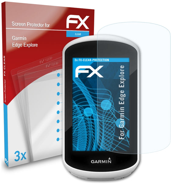 atFoliX FX-Clear Schutzfolie für Garmin Edge Explore