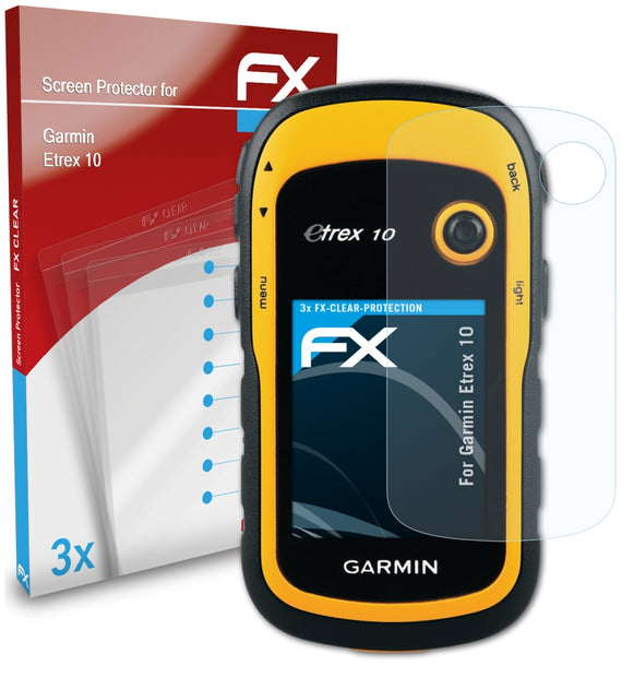 atFoliX FX-Clear Schutzfolie für Garmin Etrex 10