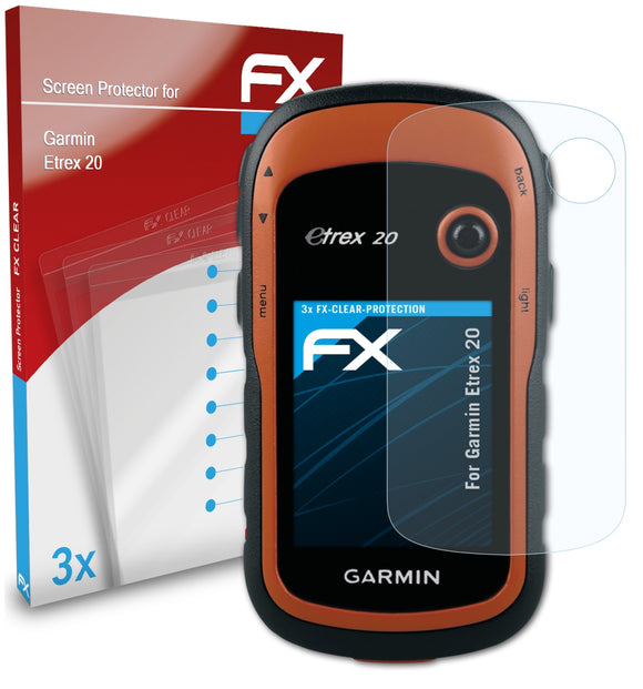 atFoliX FX-Clear Schutzfolie für Garmin Etrex 20