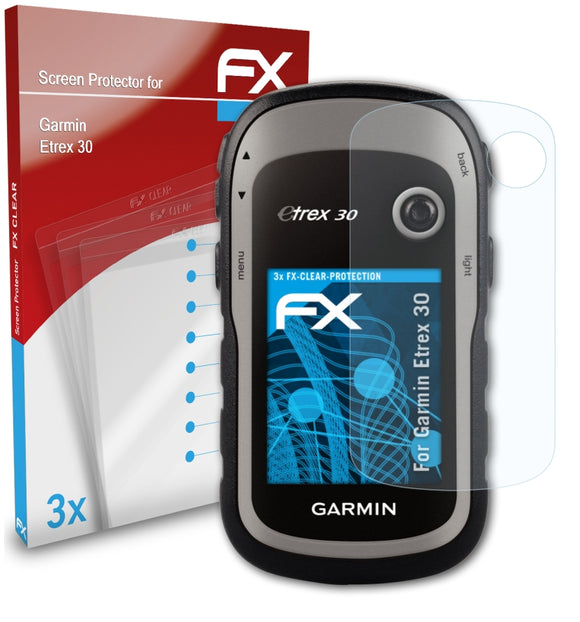 atFoliX FX-Clear Schutzfolie für Garmin Etrex 30