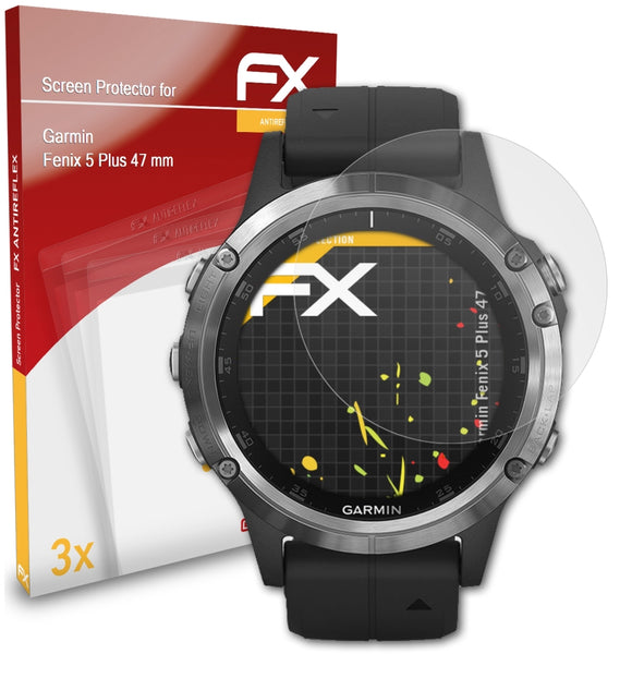 atFoliX FX-Antireflex Displayschutzfolie für Garmin Fenix 5 Plus (47 mm)