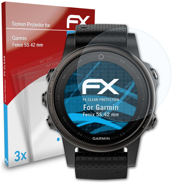 atFoliX FX-Clear Schutzfolie für Garmin Fenix 5S (42 mm)