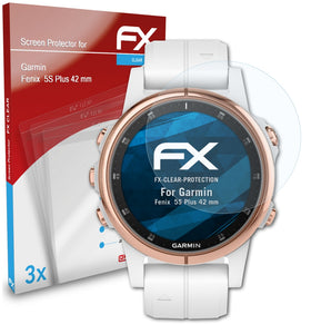 atFoliX FX-Clear Schutzfolie für Garmin Fenix  5S Plus (42 mm)