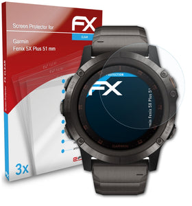 atFoliX FX-Clear Schutzfolie für Garmin Fenix 5X Plus (51 mm)