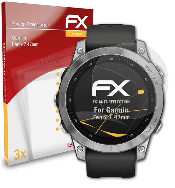 atFoliX FX-Antireflex Displayschutzfolie für Garmin Fenix 7 (47mm)
