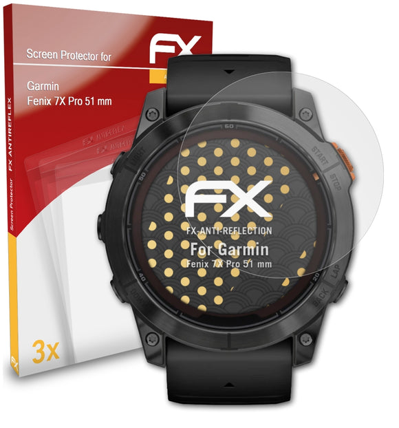 atFoliX FX-Antireflex Displayschutzfolie für Garmin Fenix 7X Pro (51 mm)