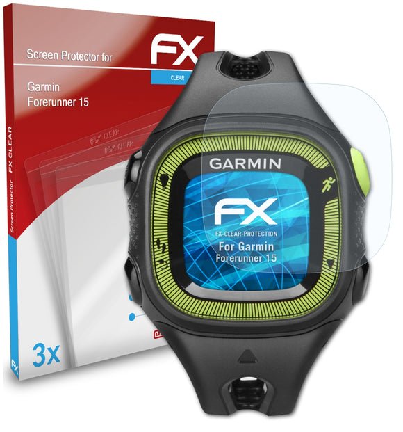 atFoliX FX-Clear Schutzfolie für Garmin Forerunner 15