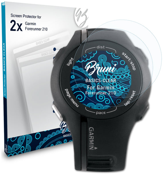 Bruni Basics-Clear Displayschutzfolie für Garmin Forerunner 210