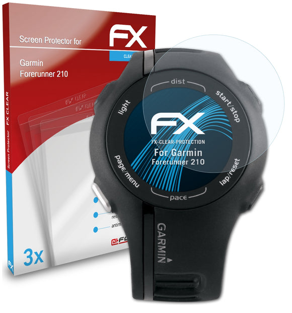atFoliX FX-Clear Schutzfolie für Garmin Forerunner 210