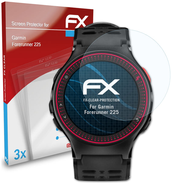 atFoliX FX-Clear Schutzfolie für Garmin Forerunner 225