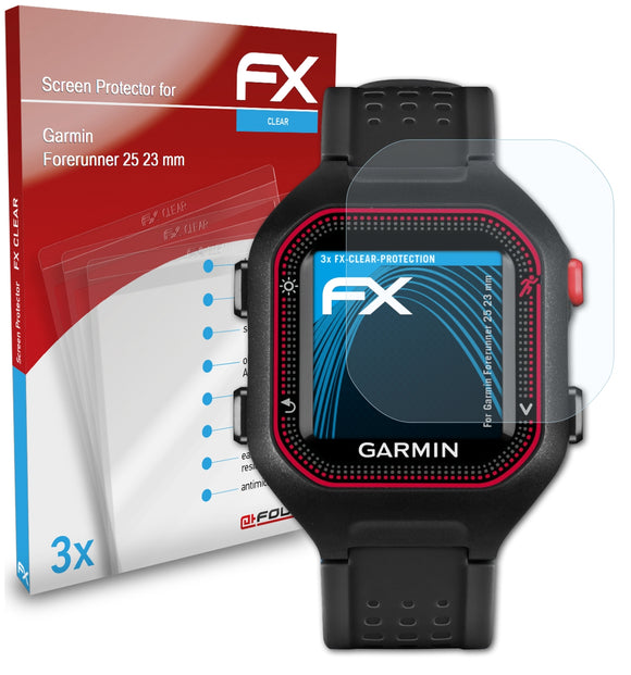 atFoliX FX-Clear Schutzfolie für Garmin Forerunner 25 (23 mm)