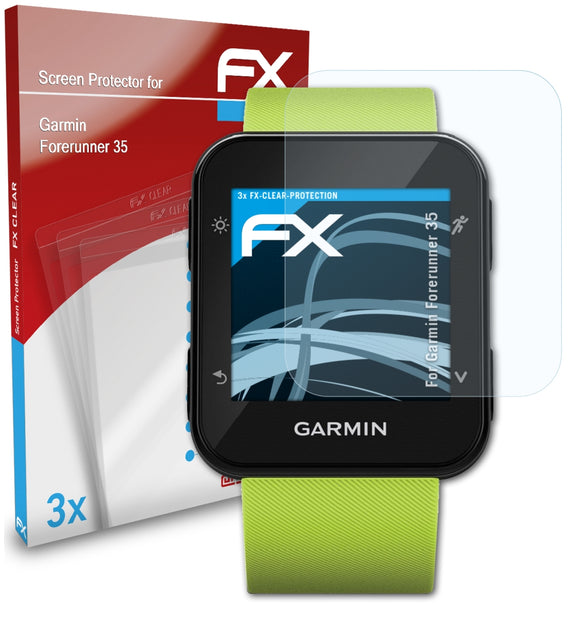 atFoliX FX-Clear Schutzfolie für Garmin Forerunner 35