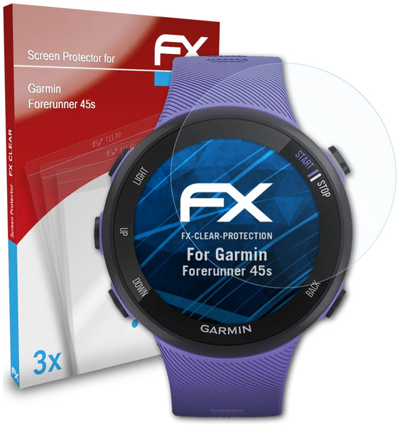 atFoliX FX-Clear Schutzfolie für Garmin Forerunner 45s