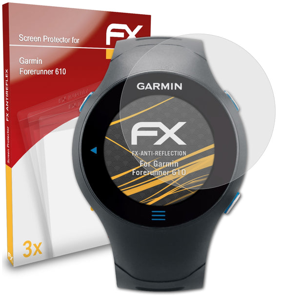 atFoliX FX-Antireflex Displayschutzfolie für Garmin Forerunner 610