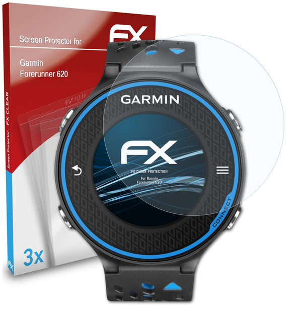 atFoliX FX-Clear Schutzfolie für Garmin Forerunner 620