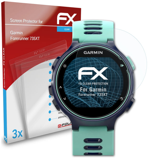 atFoliX FX-Clear Schutzfolie für Garmin Forerunner 735XT
