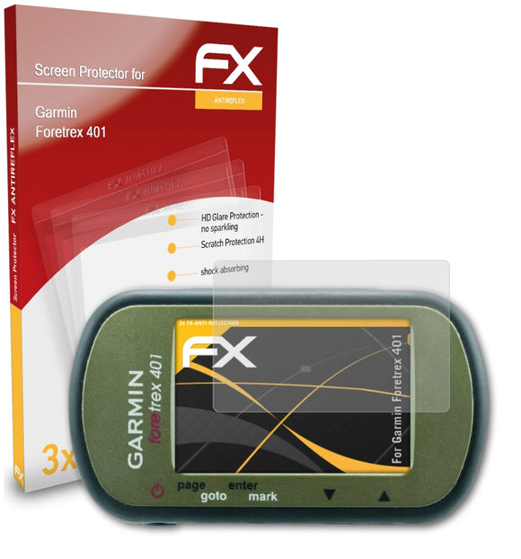 atFoliX FX-Antireflex Displayschutzfolie für Garmin Foretrex 401