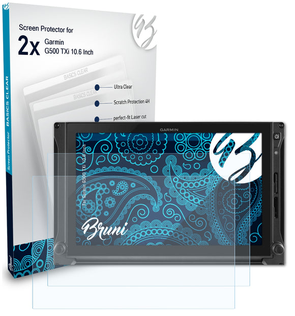Bruni Basics-Clear Displayschutzfolie für Garmin G500 TXi (10.6 Inch)