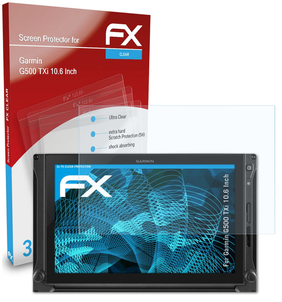 atFoliX FX-Clear Schutzfolie für Garmin G500 TXi (10.6 Inch)