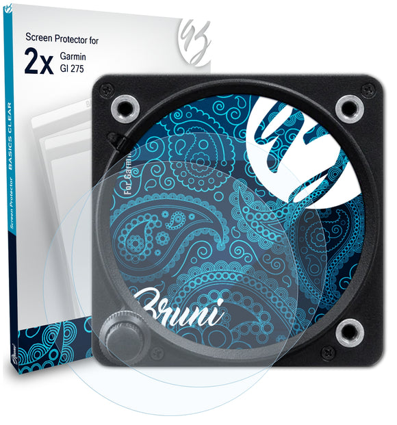 Bruni Basics-Clear Displayschutzfolie für Garmin GI 275