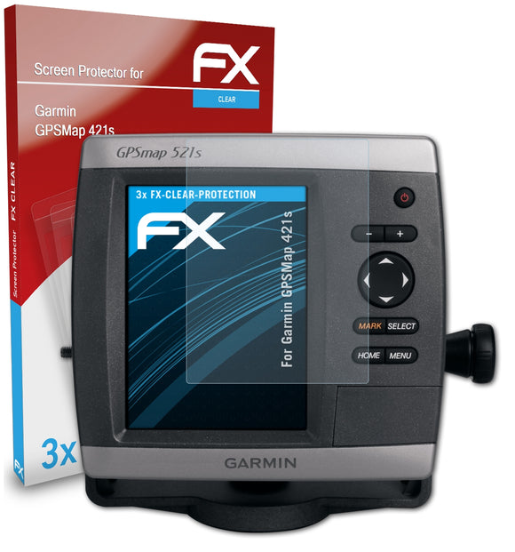 atFoliX FX-Clear Schutzfolie für Garmin GPSMap 421s