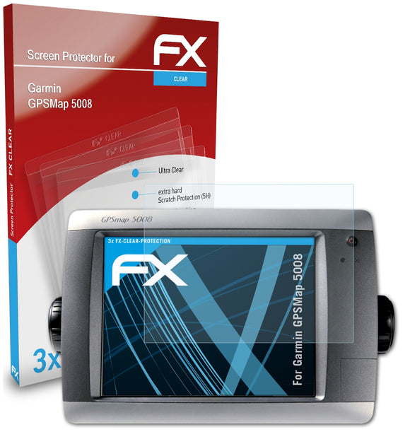 atFoliX FX-Clear Schutzfolie für Garmin GPSMap 5008