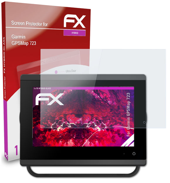 atFoliX FX-Hybrid-Glass Panzerglasfolie für Garmin GPSMap 723