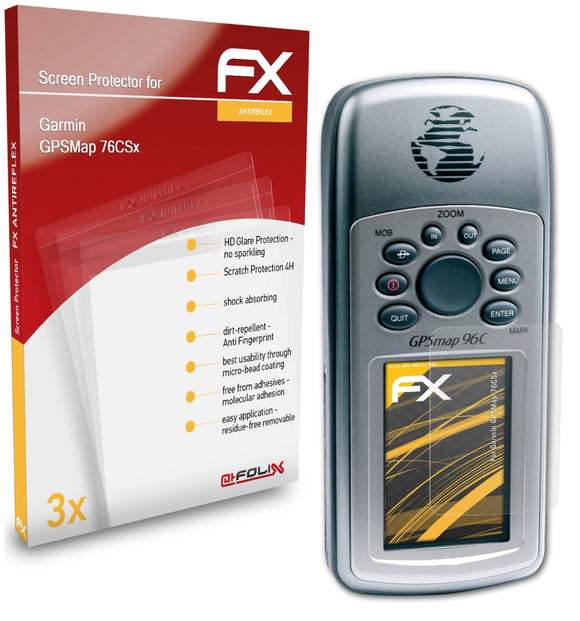 atFoliX FX-Antireflex Displayschutzfolie für Garmin GPSMap 76CSx