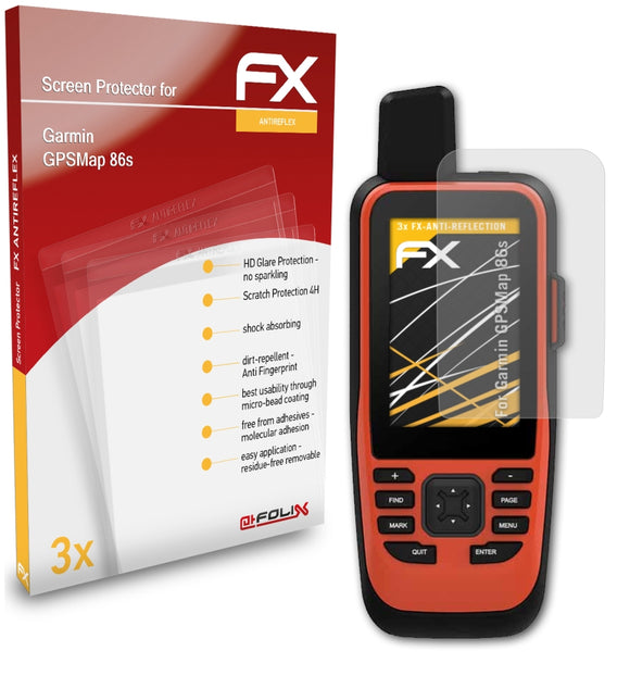 atFoliX FX-Antireflex Displayschutzfolie für Garmin GPSMap 86s