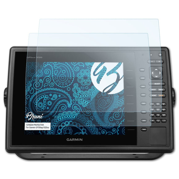 Bruni Basics-Clear Displayschutzfolie für Garmin GPSMap1020xs