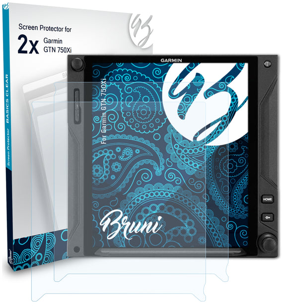 Bruni Basics-Clear Displayschutzfolie für Garmin GTN 750Xi