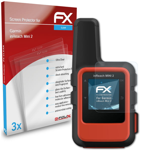 atFoliX FX-Clear Schutzfolie für Garmin inReach Mini 2