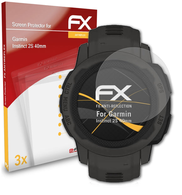 atFoliX FX-Antireflex Displayschutzfolie für Garmin Instinct 2S (40mm)
