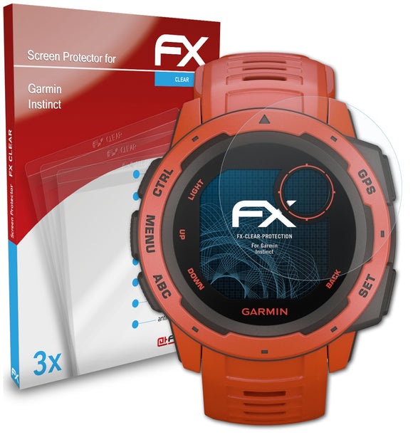 atFoliX FX-Clear Schutzfolie für Garmin Instinct