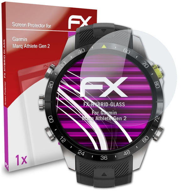 atFoliX FX-Hybrid-Glass Panzerglasfolie für Garmin Marq Athlete (Gen 2)